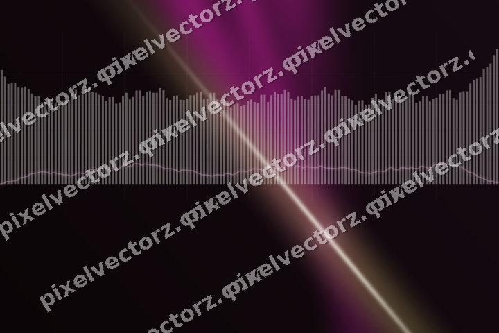 Glowing neon chart background in magenta and lime