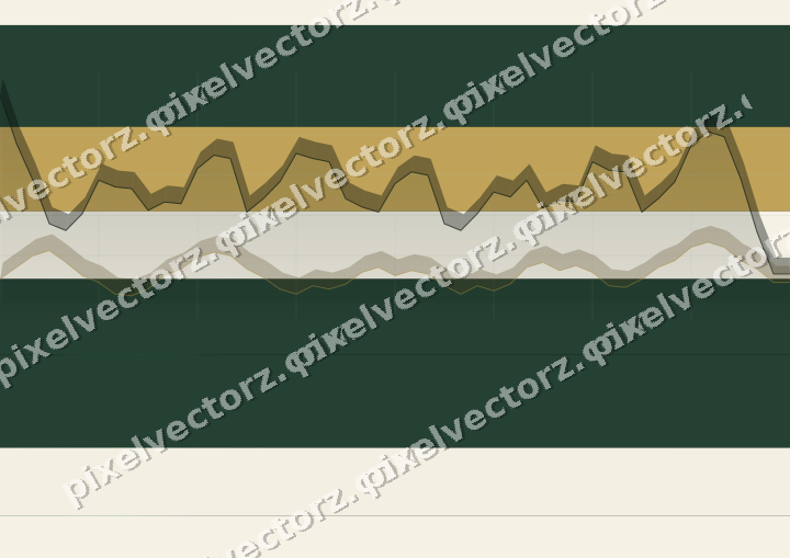 Glowing neon chart background in green and amber