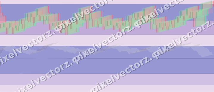 Glowing neon chart background in purple and blue