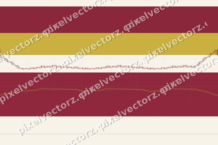 Glowing neon chart background in pink and red
