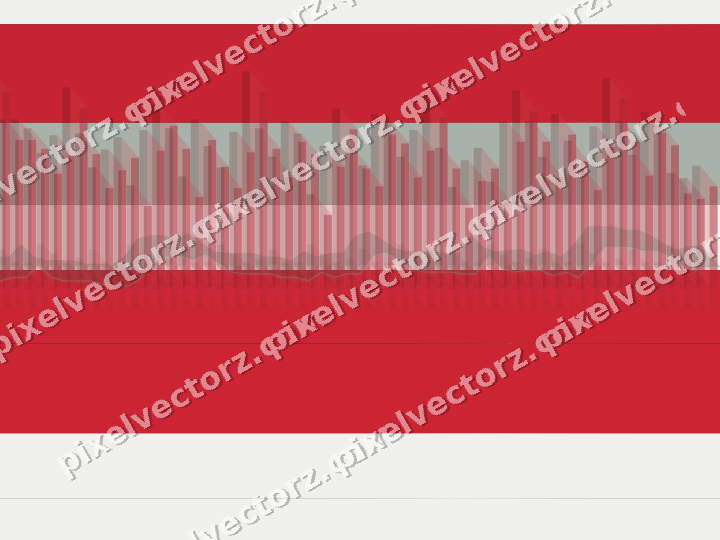 Glowing neon chart background in red and green