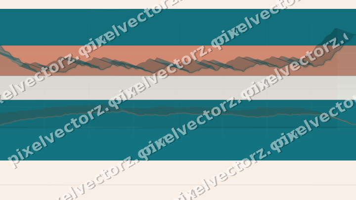 Glowing neon chart background in teal and orange
