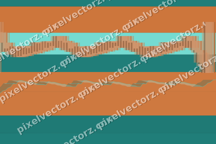Glowing neon chart background in orange and teal