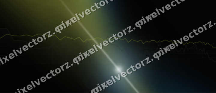 Glowing neon chart background in blue and yellow