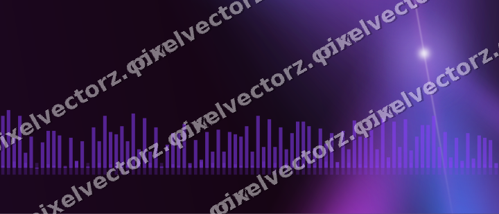 Glowing neon chart background in purple and blue
