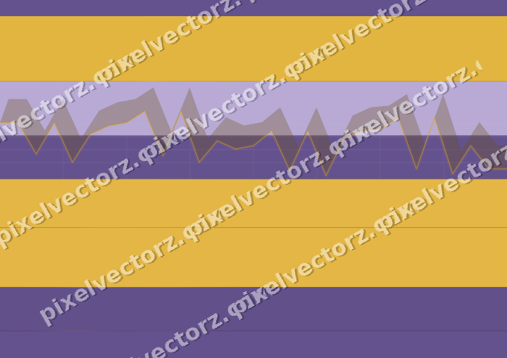 Glowing neon chart background in amber and purple
