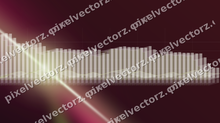 Glowing neon chart background in lime and pink