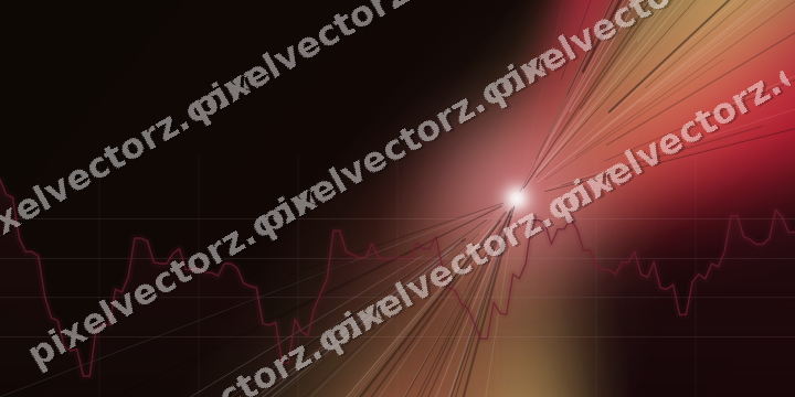 Glowing neon chart background in pink and red