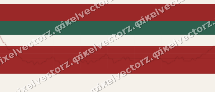 Glowing neon chart background in red and green