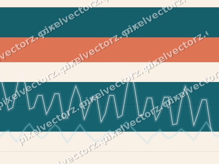 Glowing neon chart background in teal and orange