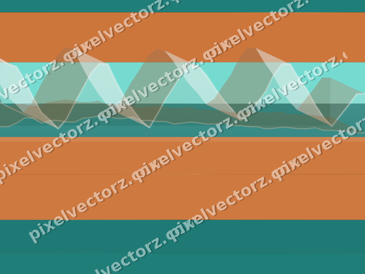 Glowing neon chart background in orange and teal
