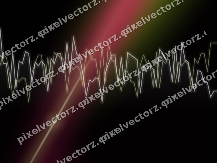 Glowing neon chart background in lime and pink