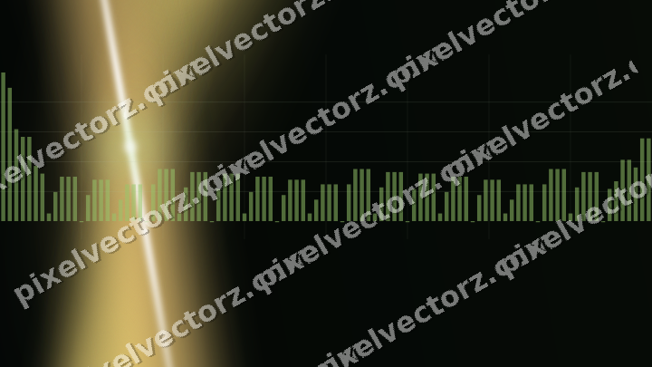 Glowing neon chart background in lime and yellow