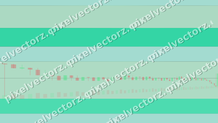 Glowing neon chart background in green and teal
