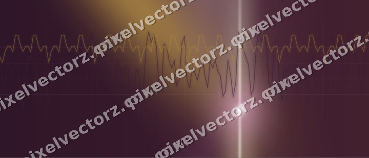 Glowing neon chart background in dark magenta and amber