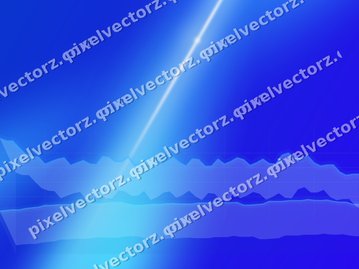 Glowing neon chart background in cyan and blue