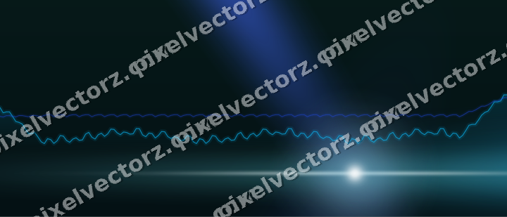 Glowing neon chart background in cyan and teal