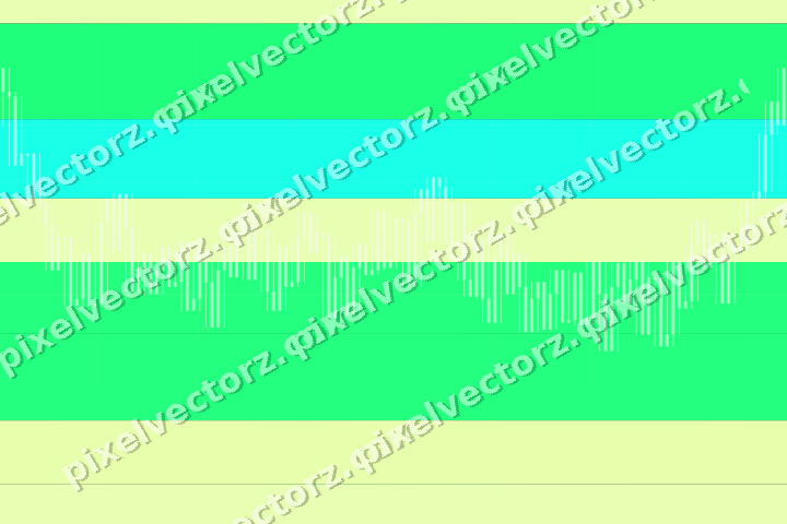 Glowing neon chart background in green and lime