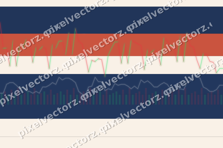 Glowing neon chart background in blue and red