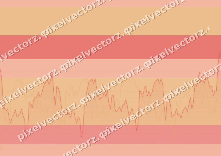 Glowing neon chart background in red and orange