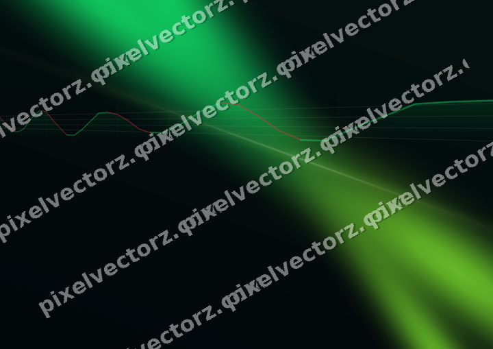 Glowing neon chart background in green and lime