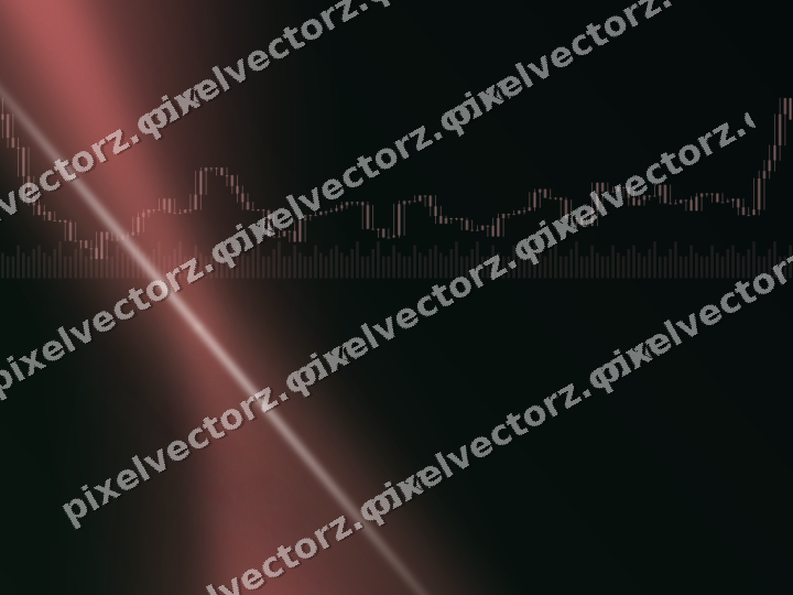 Glowing neon chart background in red and green