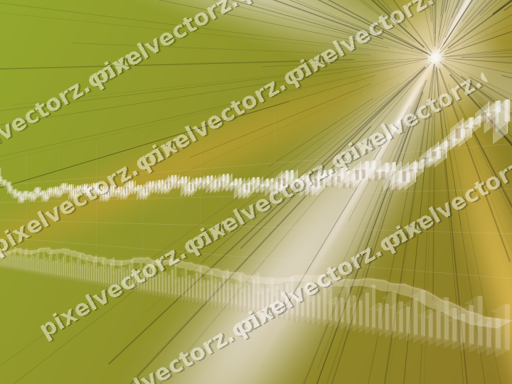 Glowing neon chart background in amber and pale orange