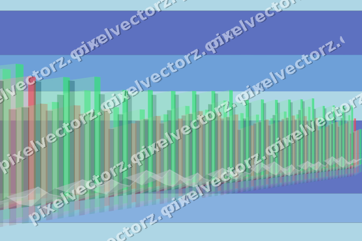 Glowing neon chart background in blue and cyan