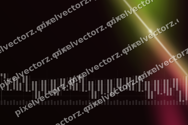 Glowing neon chart background in lime and pink