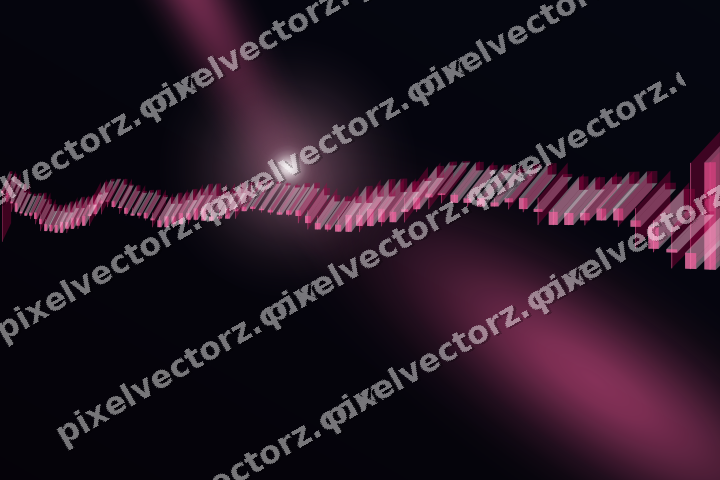 Glowing neon chart background in pink and blue