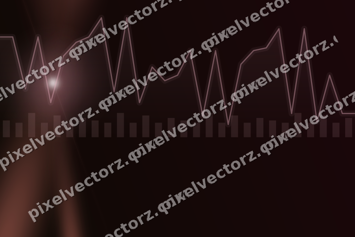 Glowing neon chart background in pink and red