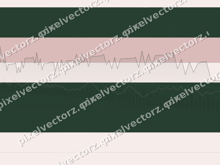 Glowing neon chart background in green and red