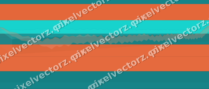Glowing neon chart background in orange and teal