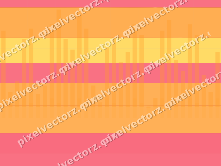 Glowing neon chart background in orange and amber