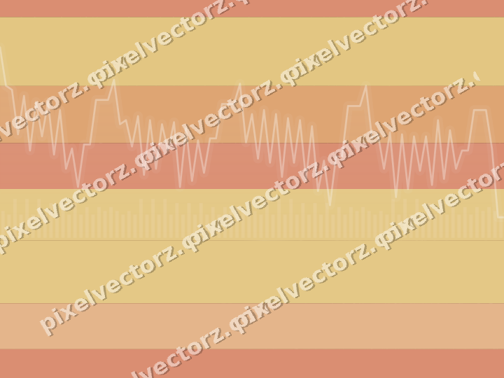 Glowing neon chart background in orange and amber