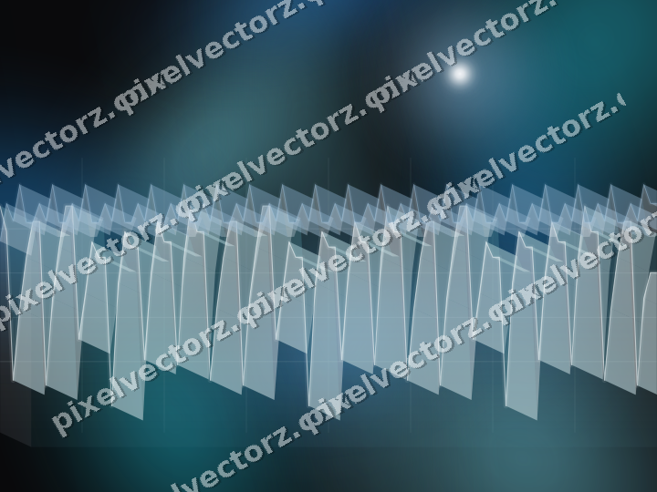 Glowing neon chart background in blue and teal