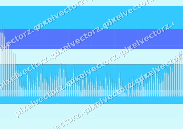 Glowing neon chart background in cyan and teal