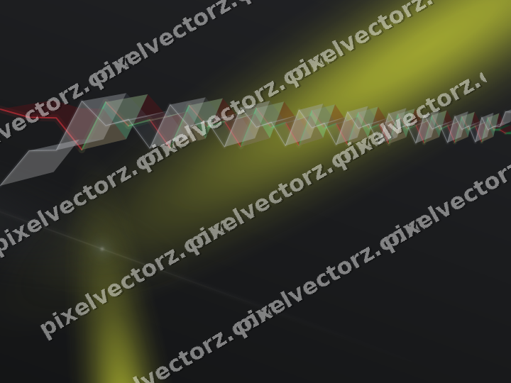 Glowing neon chart background in yellow and grey