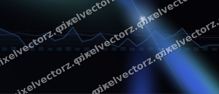 Glowing neon chart background in blue and cyan