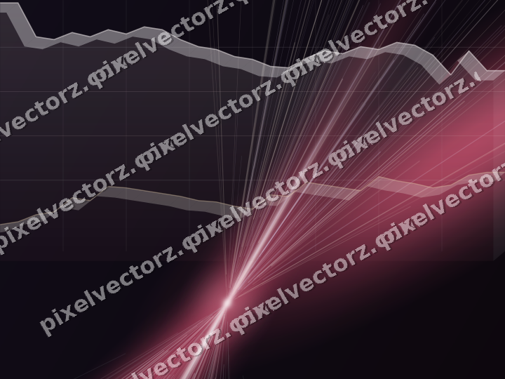 Glowing neon chart background in pink and amber