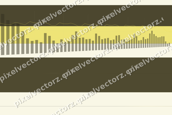 Glowing neon chart background in amber and yellow