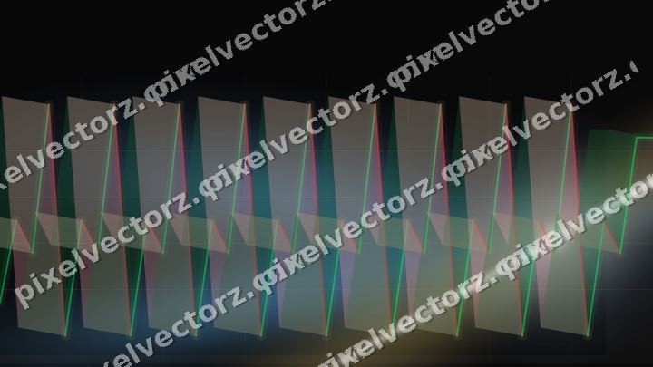 Glowing neon chart background in blue and amber