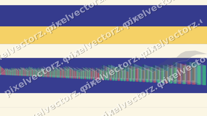 Glowing neon chart background in dark blue and amber