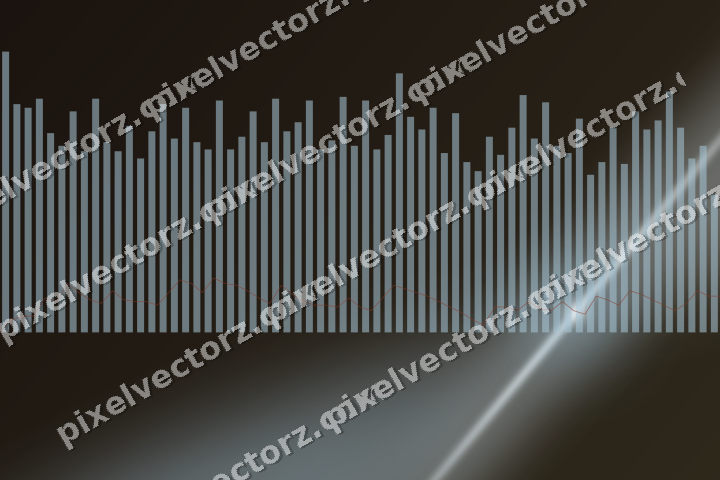 Glowing neon chart background in cyan and red