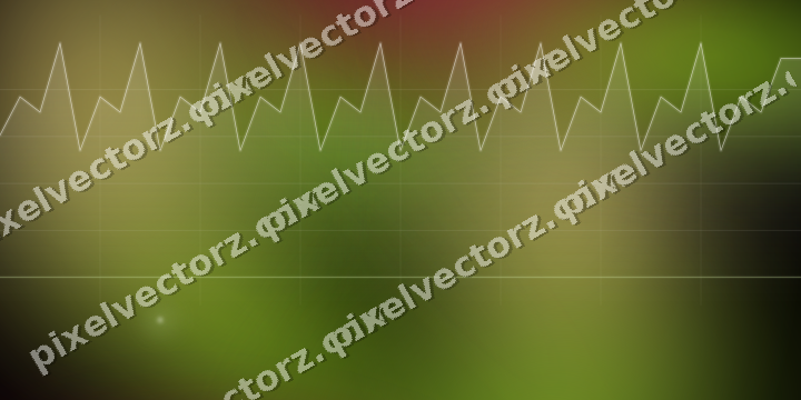 Glowing neon chart background in lime and pink