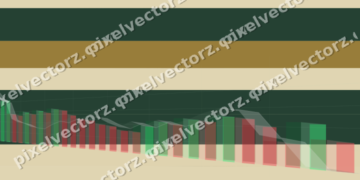 Soft pastel chart background in dark green and amber