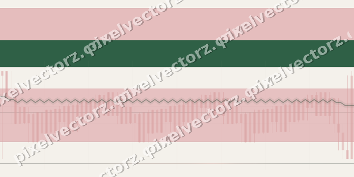 Glowing neon chart background in red and green