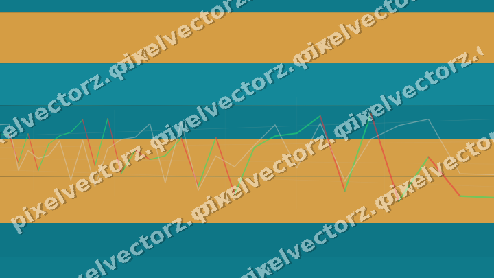 Glowing neon chart background in amber and teal