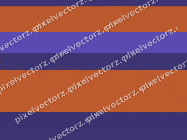 Glowing neon chart background in orange and blue