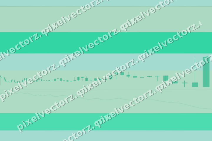 Glowing neon chart background in green and teal